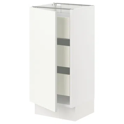 Ikea Sektion / Maximera Base Cabinet With 1 Door/3 Drawers, White/vallstena White, 15x15x30 "