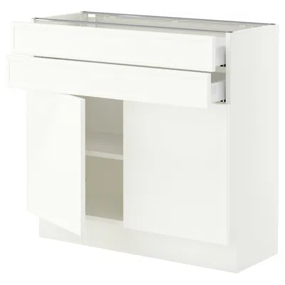 Ikea Sektion / Maximera Base Cabinet With 2 Doors/2 Drawers, White/aspudden Matte White, 36x15x30 "
