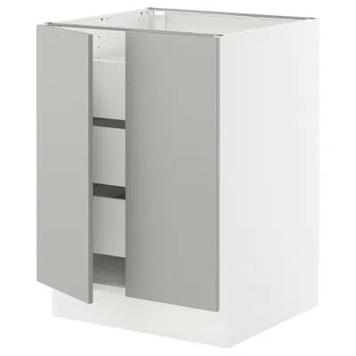 Ikea Sektion / Maximera Base Cabinet With 2 Doors/3 Drawers, White/havstorp Light Gray, 24x24x30 "