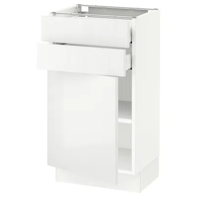 Ikea Sektion / Maximera Base Cabinet With Door/2 Drawers, White/ringhult White, 18x15x30 "