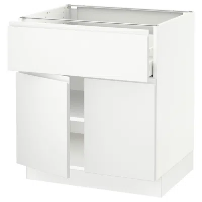 Ikea Sektion / Maximera Base Cabinet With Drawer/2 Doors, White/voxtorp Matte White, 30x24x30 "