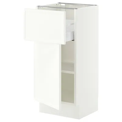 Ikea Sektion / Maximera Base Cabinet With Drawer/door, White/aspudden Matte White, 15x15x30 "