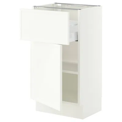 Ikea Sektion / Maximera Base Cabinet With Drawer/door, White/aspudden Matte White, 18x15x30 "