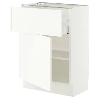 Ikea Sektion / Maximera Base Cabinet With Drawer/door, White/aspudden Matte White, 24x15x30 "