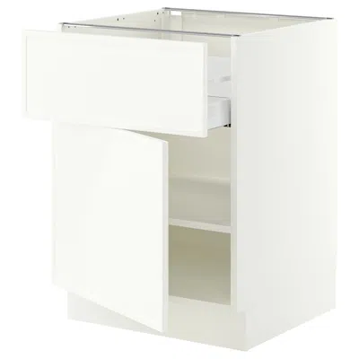 Ikea Sektion / Maximera Base Cabinet With Drawer/door, White/aspudden Matte White, 24x24x30 "