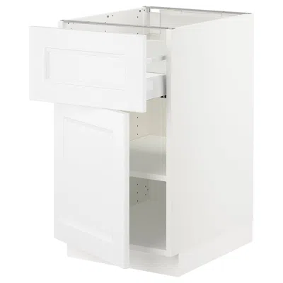 Ikea Sektion / Maximera Base Cabinet With Drawer/door, White/axstad Matte White, 18x24x30 "