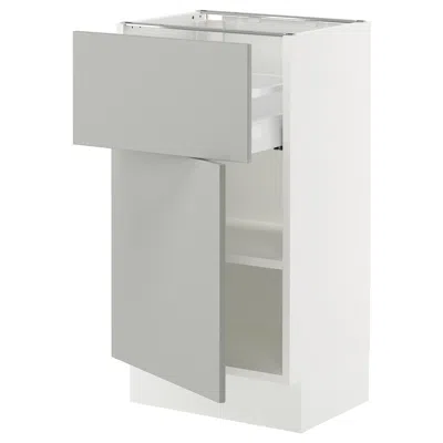 Ikea Sektion / Maximera Base Cabinet With Drawer/door, White/havstorp Light Gray, 18x15x30 "