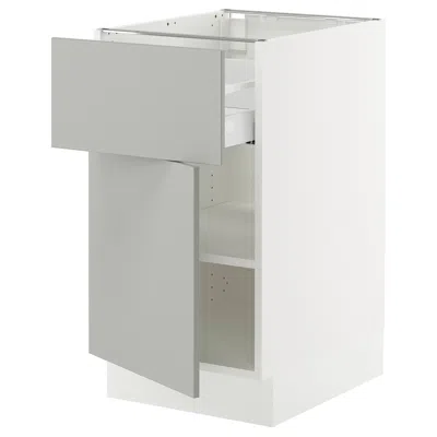 Ikea Sektion / Maximera Base Cabinet With Drawer/door, White/havstorp Light Gray, 18x24x30 "