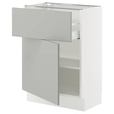 Ikea Sektion / Maximera Base Cabinet With Drawer/door, White/havstorp Light Gray, 24x15x30 "