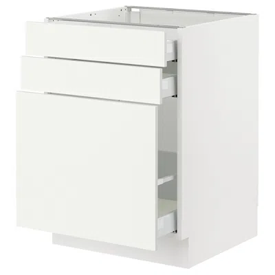 Ikea Sektion / Maximera Base Cabinet/pull-out Storage/2 Drawerrs, White/vallstena White, 24x24x30 "