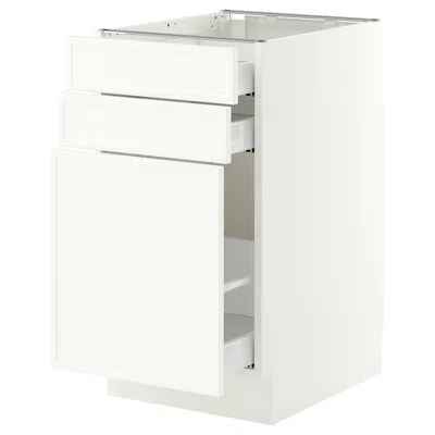 Ikea Sektion / Maximera Base Cabinet/pull-out Storage/2 Drawerrs, White/aspudden Matte White, 18x24x30 "
