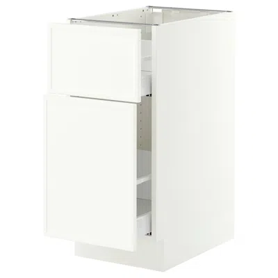 Ikea Sektion / Maximera Base Cabinet/pull-out Storage/drawer, White/aspudden Matte White, 15x24x30 "