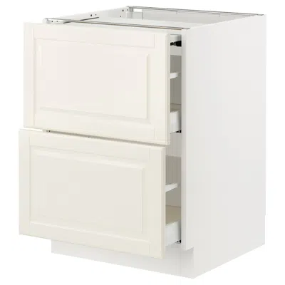 Ikea Sektion / Maximera Bc With Pull-out Work Surface/2 Drawers, White/bodbyn Off-white, 24x24x30 "