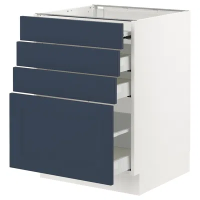Ikea Sektion / Maximera Bc With Pull-out Work Surface/3 Drawers, White Axstad/matte Blue, 24x24x30 "