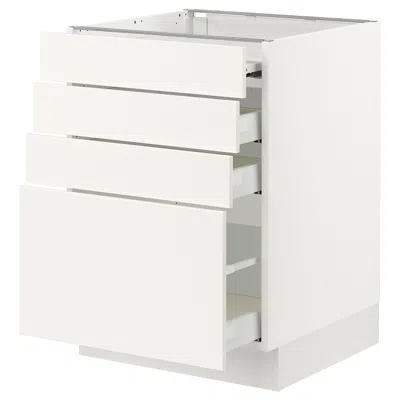 Ikea Sektion / Maximera Bc With Pull-out Work Surface/3 Drawers, White/veddinge White, 24x24x30 "