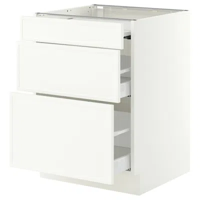 Ikea Sektion / Maximera Bc With Pull-out Work Surface/2 Drawers, White/aspudden Matte White, 24x24x30 "