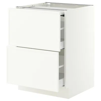 Ikea Sektion / Maximera Bc With Pull-out Work Surface/2 Drawers, White/aspudden Matte White, 24x24x30 "
