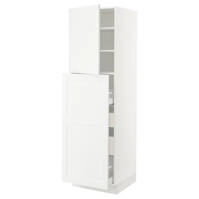 Ikea Sektion / Maximera Hc With Pull-open Func 1 Door/4 Drawers​, White/axstad Matte White, 24x24x80 "