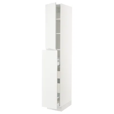 Ikea Sektion / Maximera Hc With Pull-open Func 4 Drawer/1 Door/ 2 Shelves, White/voxtorp Matte White, 15x