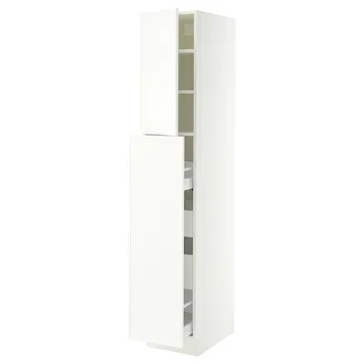 Ikea Sektion / Maximera Hc With Pull-open Func 1 Door/4 Drawers​, White/aspudden Matte White, 15x24x80 "