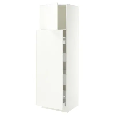 Ikea Sektion / Maximera Hc With Pull-open Func 1 Door/4 Drawers​, White/aspudden Matte White, 24x24x80 "