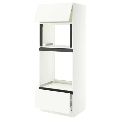 Ikea Sektion / Maximera High Cabinet For Micro/oven+drawer/door, White/aspudden Matte White, 30x24x80 "