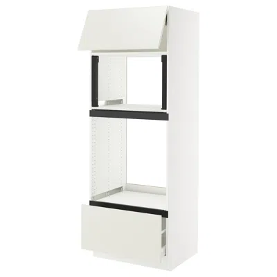 Ikea Sektion / Maximera High Cabinet For Micro/oven+drawer/door, White/veddinge White, 30x24x80 "