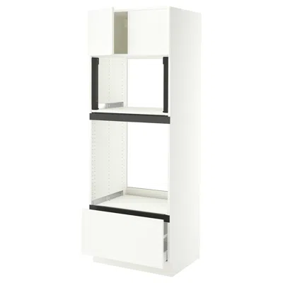 Ikea Sektion / Maximera High Cabinet For Oven/micro With Drawer/2 Doors, White/aspudden Matte White, 30x2