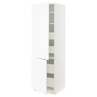 Ikea Sektion / Maximera High Cabinet With 2 Doors/shelves/4 Drawers, White Enköping/white Wood Effect, 24