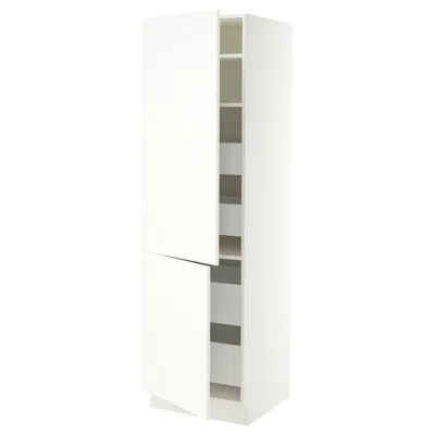 Ikea Sektion / Maximera High Cabinet With 2 Doors/shelves/4 Drawers, White/aspudden Matte White, 24x24x80