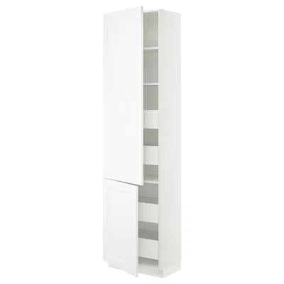 Ikea Sektion / Maximera High Cabinet With 2 Doors/shelves/4 Drawers, White/axstad Matte White, 24x15x90 "