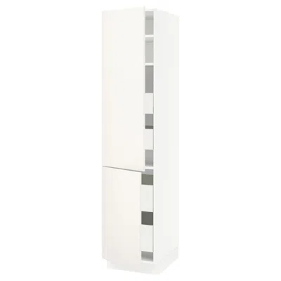 Ikea Sektion / Maximera High Cabinet With 2 Doors/shelves/4 Drawers, White/veddinge White, 18x24x80 "