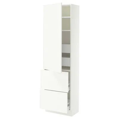 Ikea Sektion / Maximera High Cabinet With Door/2 Fronts/4 Drawers, White/aspudden Matte White, 24x15x80 "