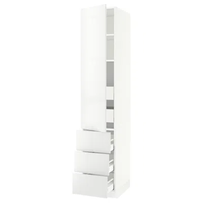 Ikea Sektion / Maximera High Cabinet With Door/3 Fronts/5 Drawers, White/ringhult White, 18x24x90 "