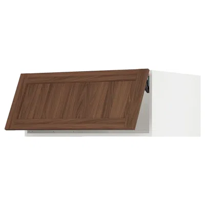 Ikea Sektion Top Cabinet For Fridge/freezer, White Enköping/brown Walnut Effect, 36x24x15 "