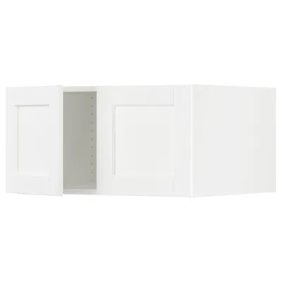 Ikea Sektion Top Cabinet For Fridge/freezer With 2 Doors, White Enköping/white Wood Effect, 30x24x15 "