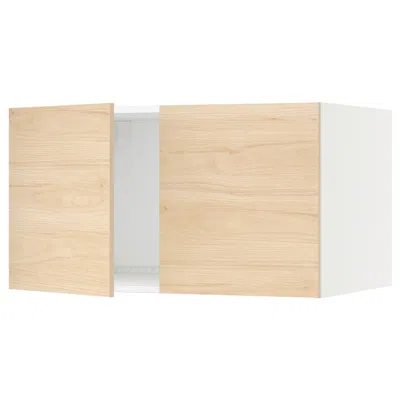 Ikea Sektion Top Cabinet For Fridge/freezer With 2 Doors, White/askersund Light Ash Effect, 36x24x20 " In Brown