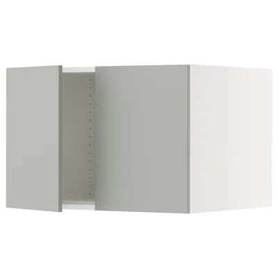 Ikea Sektion Top Cabinet For Fridge/freezer With 2 Doors, White/havstorp Light Gray, 30x24x20 "