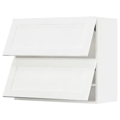 Ikea Sektion Wall Cabinet Horizontal With 2 Doors, White Enköping/white Wood Effect, 36x15x30 "