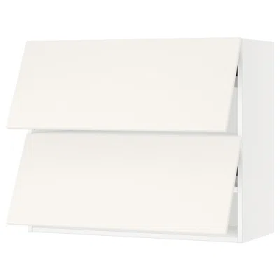 Ikea Sektion Wall Cabinet Horizontal With 2 Doors, White/veddinge White, 36x15x30 "