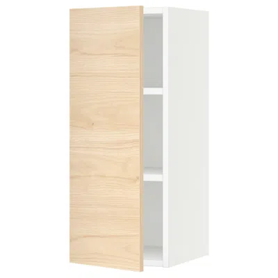 Ikea Sektion Wall Cabinet, White/askersund Light Ash Effect, 12x15x30 "