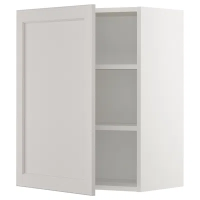 Ikea Sektion Wall Cabinet, White/lerhyttan Light Gray, 24x15x30 "