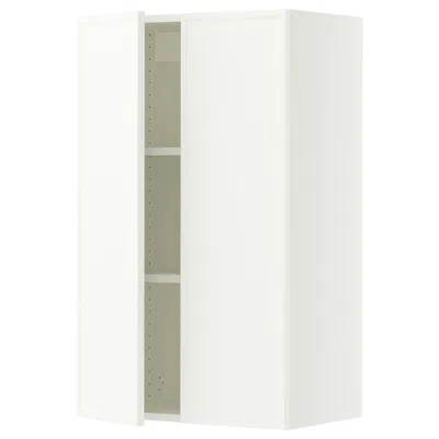 Ikea Sektion Wall Cabinet With 2 Doors, White/aspudden Matte White, 24x15x40 "