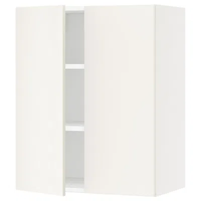 Ikea Sektion Wall Cabinet With 2 Doors, White/veddinge White, 24x15x30 "