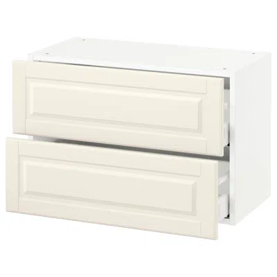 Ikea Sektion Wall Cabinet With 2 Drawers, White Maximera/bodbyn Off-white, 30x15x20 "