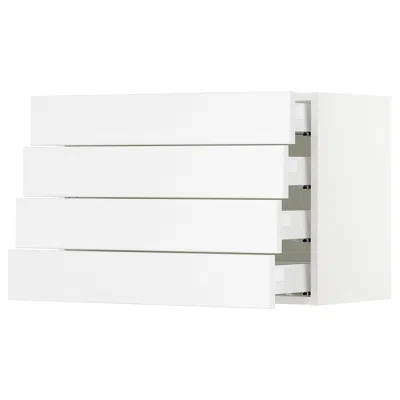 Ikea Sektion Wall Cabinet With 4 Drawers, White Maximera/axstad Matte White, 30x15x20 "