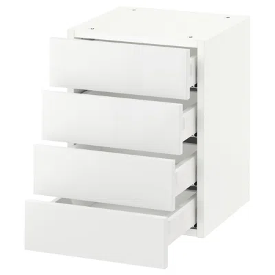 Ikea Sektion Wall Cabinet With 4 Drawers, White Maximera/ringhult White, 15x15x20 "