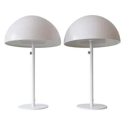 Pre-owned Ikea Set Of Two Gorgeous Huge Table Lamps 'brasa 365' By  Sweden 2000s In Transparent