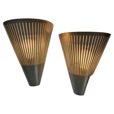 Pre-owned Ikea Set Of Two Midcentury Wall Lamps Klyka, , Sweden, 1980s In Brown