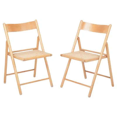 Pre-owned Ikea Set Off Two  Eno Folding Chair 1990s In Brown